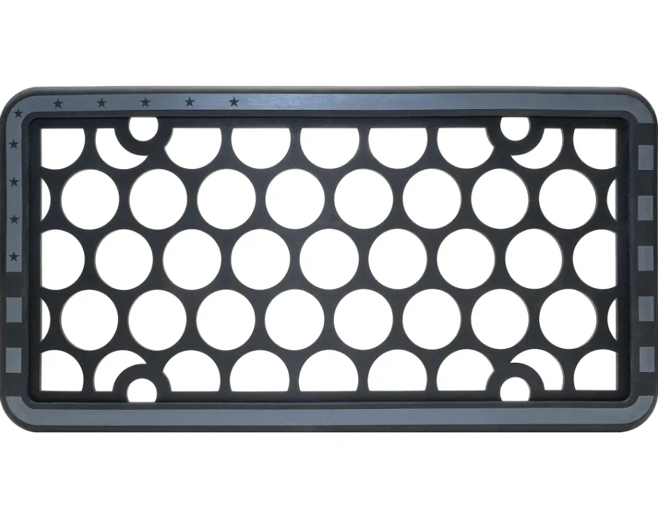 34004 – CRUISER License Plate Frame, Black And Gray American Flag Design Silicone Frame Only Fits All Standard 6 Inch...